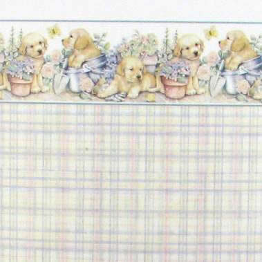 (image for) Dollhouse Scale Model Wallpaper Puppies
