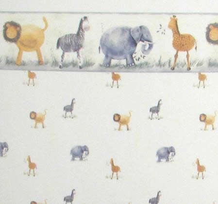 Animals Wallpaper [IBM WAL686A] | The Little Dollhouse Company