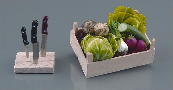 (image for) Fresh Vegetable Set with Knives