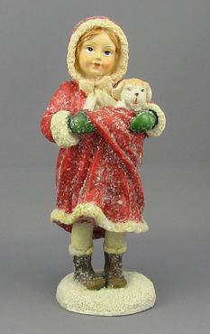 (image for) Dollhouse Miniature Girl Holding Her Dog