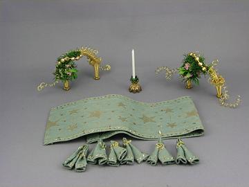 (image for) Dollhouse Miniature Christmas Candle Centerpiece