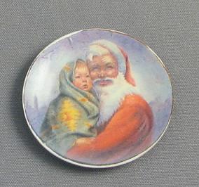 (image for) Dollhouse Miniature Santa Claus Plate