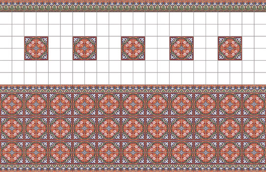 (image for) Dollhouse 1/2 Scale Model Floor Tiles