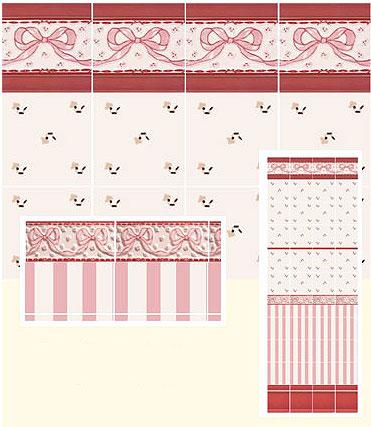 (image for) Dollhouse Scale Model Mediterranean Wall Tiles
