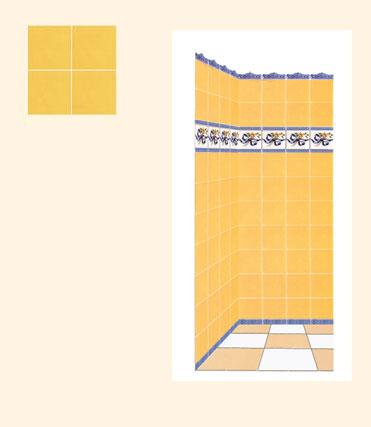 (image for) Dollhouse Scale Model Plain Wall Tiles