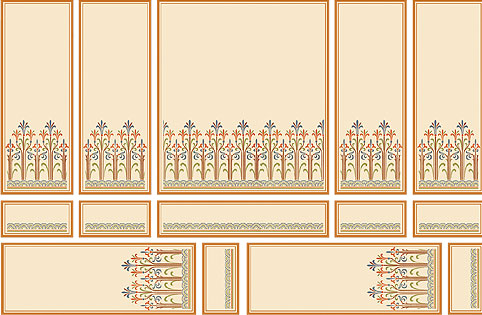 (image for) Dollhouse Scale Model Wallpaper Gold