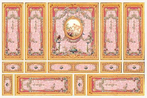 (image for) Dollhouse Scale Model Wallpaper Gold
