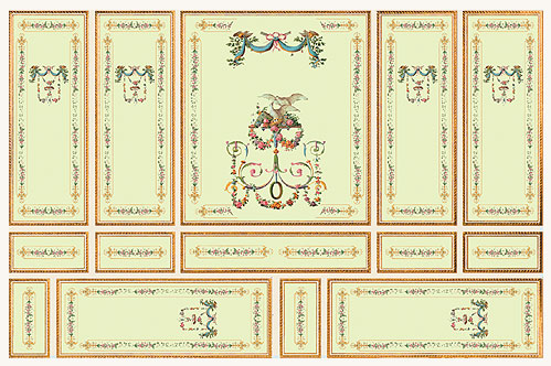 (image for) Dollhouse Scale Model Wallpaper Gold