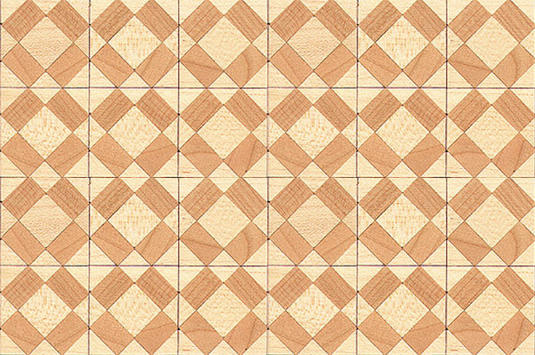 (image for) Wood Parquet Floor for Dollhouse Scale Models