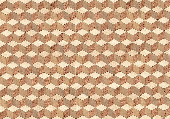 (image for) Wood Parquet Floor for Dollhouse Scale Models