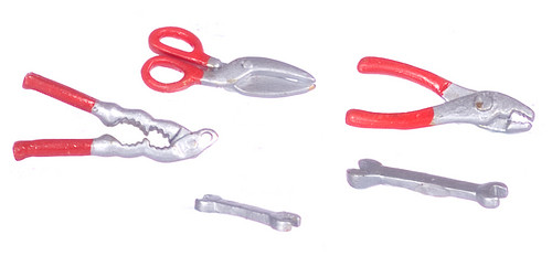 (image for) Dollhouse Scale Model 5 Piece Tool Set
