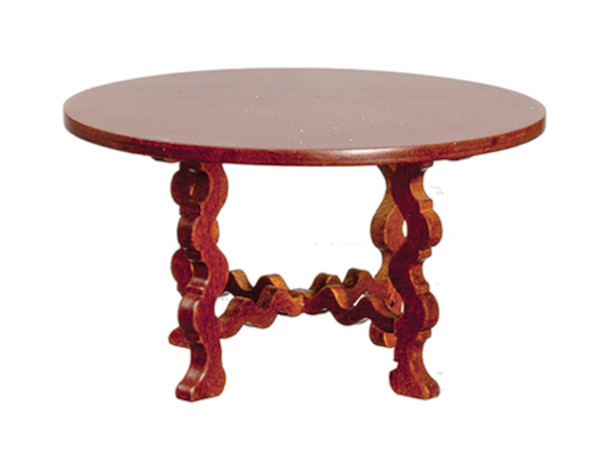 (image for) Miniature Spanish Low Round Table for Dollhouses