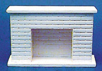 (image for) 1/2 Scale Resin Fireplace, Paintable, for Dollhouses