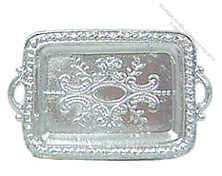 (image for) Miniature Silver Tray for Dollhouses