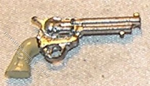 (image for) Miniature Western Handgun, Silver Color/Ivor for Dollhouses