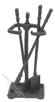 (image for) Miniature Black Fireplace Set For Dollhouses