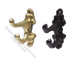 (image for) Miniature Black Coat Hook for Dollhouses