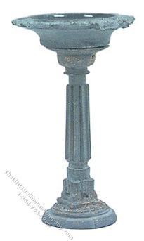 (image for) Miniature Medium Bird Bath with Water for Dollhouses