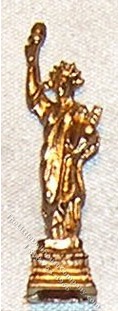 (image for) Miniature Statue Of Liberty, Brass Color for Dollhouses