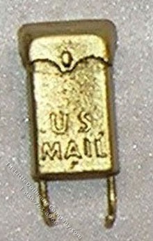 (image for) Miniature Wall Mailbox, Gold Color for Dollhouses