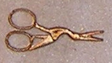 (image for) Miniature Scissors, Stork, Gold Color 1 Inch for Dollhouses
