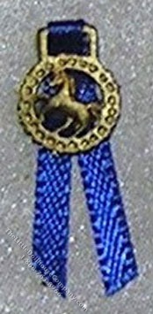 (image for) Miniature Trophy, Horse, Badge, Blue Ribbon for Dollhouses