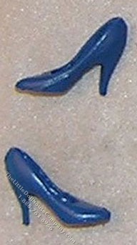 (image for) Miniature Shoes, High Heel Pumps, Blue for Dollhouses