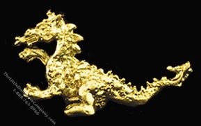 (image for) Miniature Dragon Statue, Gold for Dollhouses