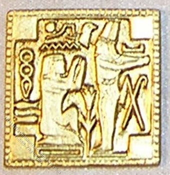 (image for) Miniature Egyptian Wall Art, Gold Color for Dollhouses