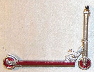 (image for) Miniature Red Toy Scooter for Dollhouses
