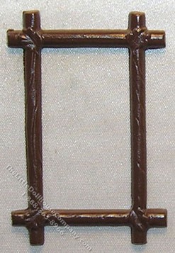 (image for) Miniature Log Picture Frame, Rectangle, Brown for Dollhouses