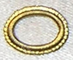 (image for) 1/144" Oval Picture Frame, Gold for Dollhouses