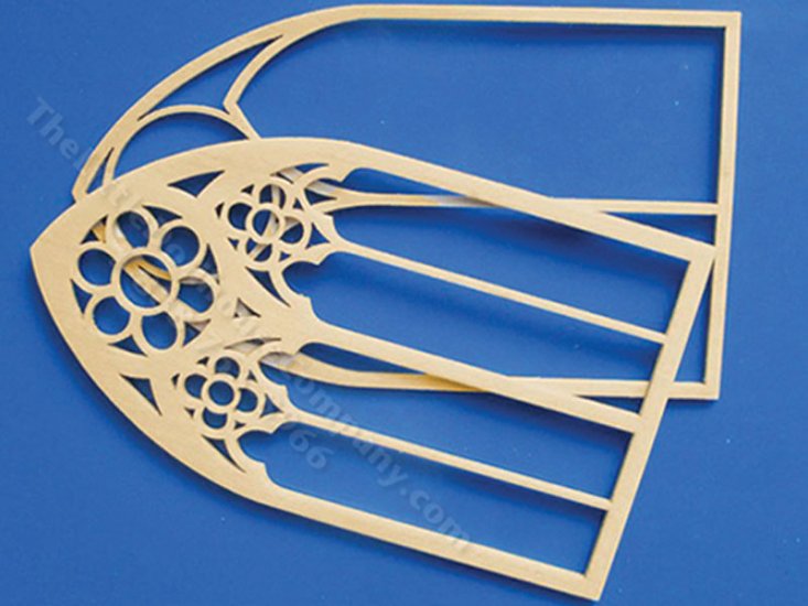 (image for) Miniature Unfinished Laser Cut Church Window