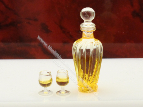 (image for) Miniature Cognac Decanter and Two Glasses
