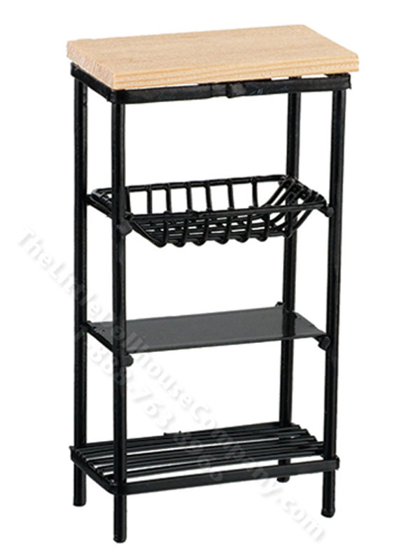 Miniature Black Wire Utility Rack for Dollhouses [AZT B5139] | The ...