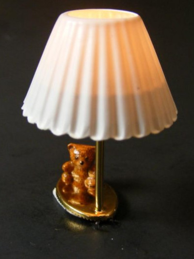 (image for) Dollhouse Scale Teddy Bear Lamp