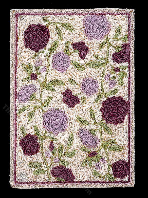 Miniature Mauve Floral Bunka Rug for Dollhouses [TJM 067] | The Little ...