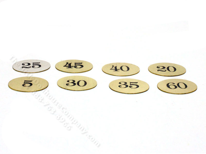 Dollhouse Miniature Brass Number Plaque [MJD 2467] | The Little ...