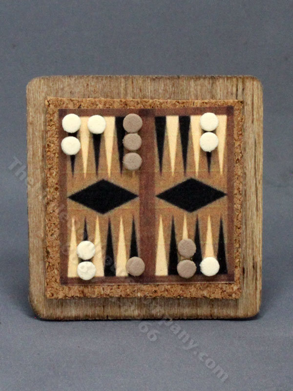 Miniature Backgammon Board for Dollhouses [TJM 087] | The Little ...