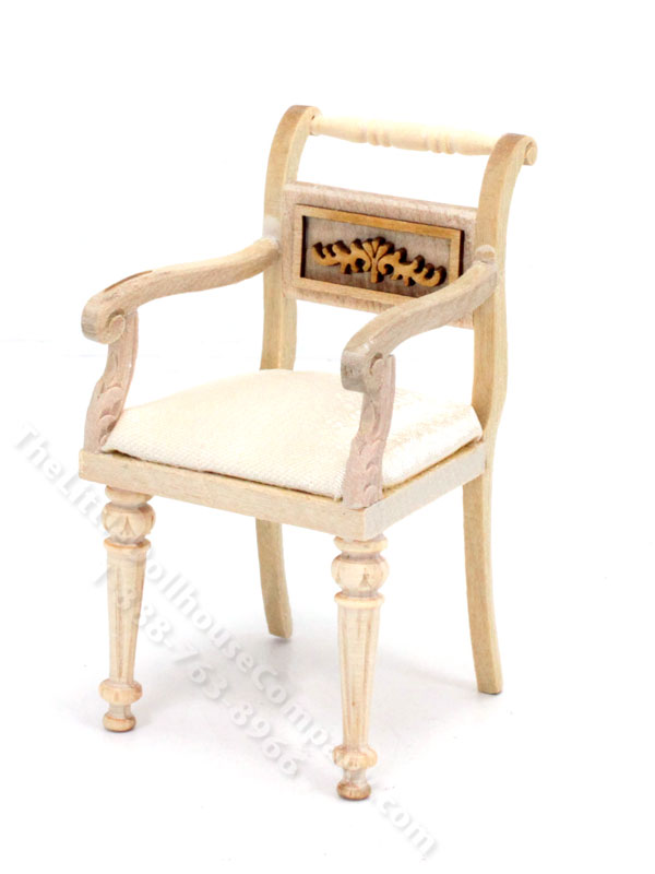 Miniature Armchair for Dollhouses, Unfinished [VIL CA03703] The