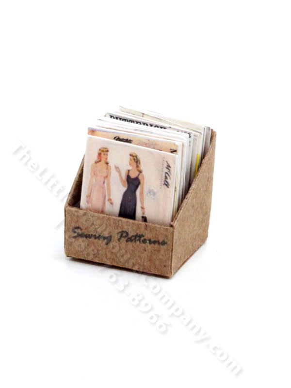 Miniature Box of Sewing Patterns for Dollhouses [SMI SewingPattern ...