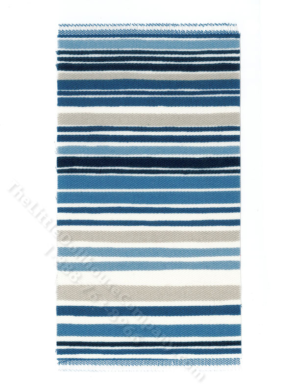Miniature Blue Stiped Rug for Dollhouses [TLDC R85] | The Little ...