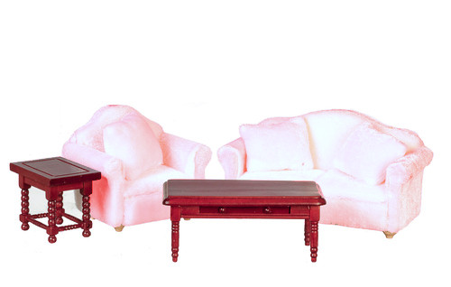 (image for) Pink Living Room Set, 4pc