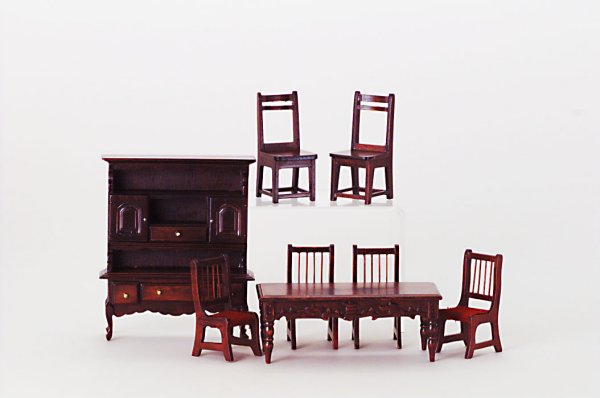 (image for) Dollhouse Miniature Dining Room Set (8pc)