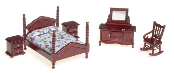 (image for) Dollhouse Miniature Bedroom Set