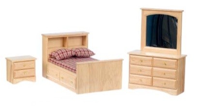 (image for) Dollhouse Miniature Captain Bed Set