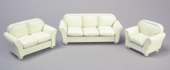 (image for) Cream Leather Living Room