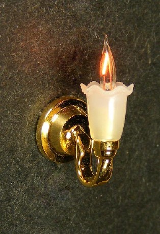 (image for) Dollhouse 24th Scale Model 12v Tulip Shade Wall Sconce