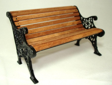 (image for) Miniature Park or Garden Bench for Dollhouses