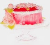 (image for) Dollhouse Scale Model Pink Flower Cake
